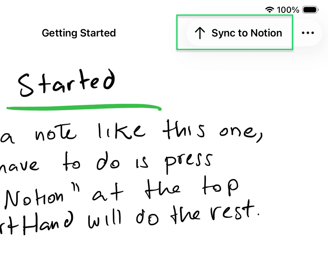 Writing a handwritten note in ShortHand